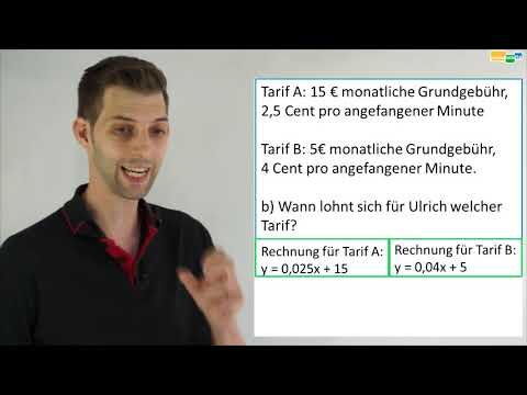 Linear Functions Word Problem Application: Ulrich and the Mobile Phone Tariff (Part 1)
