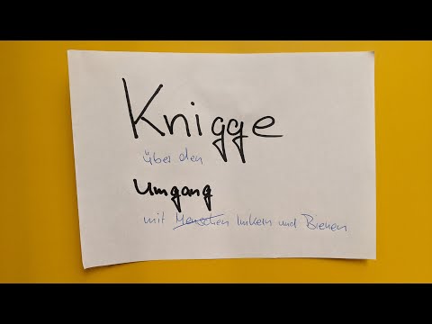 KNIGGE für den UMGANG mit Imkern & Bienen