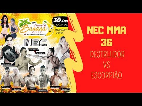 👊 DESTRUIDOR venceu atleta MAIS PESADO, no NEC MMA 36 [Tartarugalzinho] - Destruidor vs Escorpião 💪