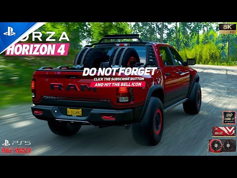 ⁴ᴷ⁶⁰ FH4 PS5 Graphics Forza Horizon 4 RAM REBEL TRX Off Road walkthrough Gameplay