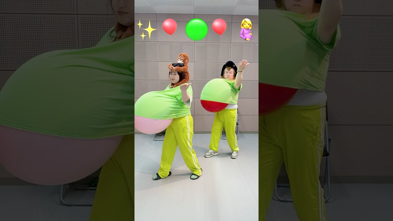 フライディチャイナタウン 巨大風船服の中で膨らませて踊ってみた34 Balloon Popping Dance challenge  #フライディチャイナタウン #shorts