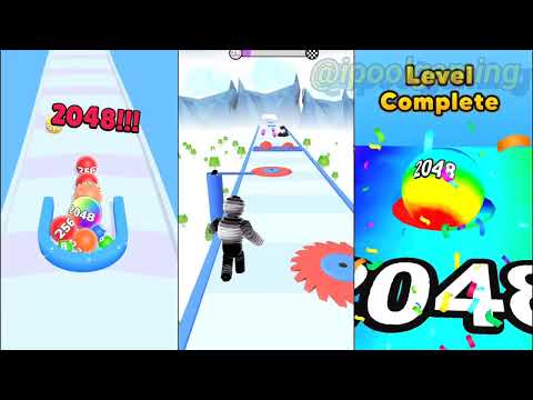 Bump Merge 2048 vs Rope Man vs Ball Run 2048 Gameplay walktrough android iOS