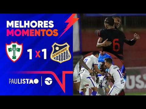 Gols e lances de Portuguesa x Água Santa