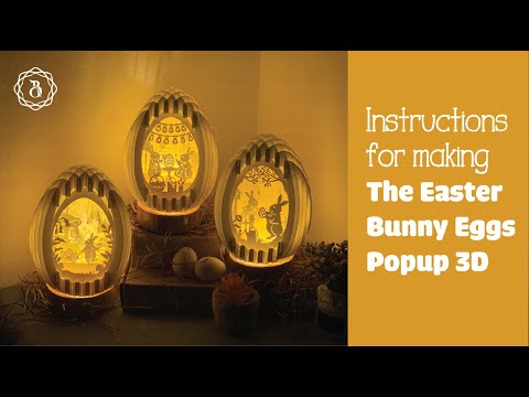 HOW TO MAKE EASTER BUNNY EGGS SPHERE POPUP 3D - EASTER EGG SVG