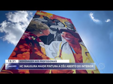 Hospital das Clínicas de Ribeirão Preto inaugura maior pintura a céu aberto do interior de SP