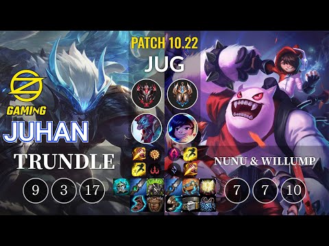OZ Juhan Trundle vs Nunu & Willump Jungle - KR Patch 10.22