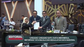 Undang-undang Satu Data Indonesia, Tata Kelola dan Kedaulatan Data Nasional - Editorial Parlemen