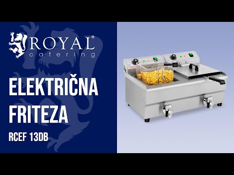 videozapis - Električna friteza - 2 x 13 litara - odvodne slavine - 230 V