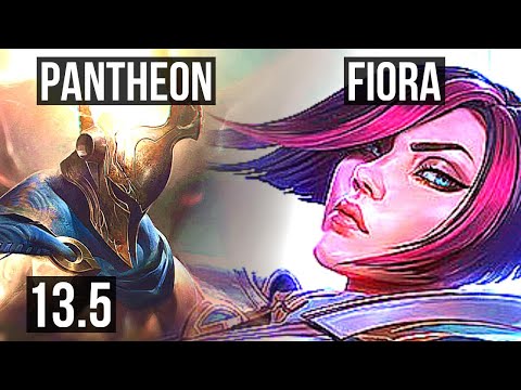 PANTHEON vs FIORA (TOP) | 12/1/5, 7 solo kills, 1100+ games, 1.2M mastery | KR Master | 13.5