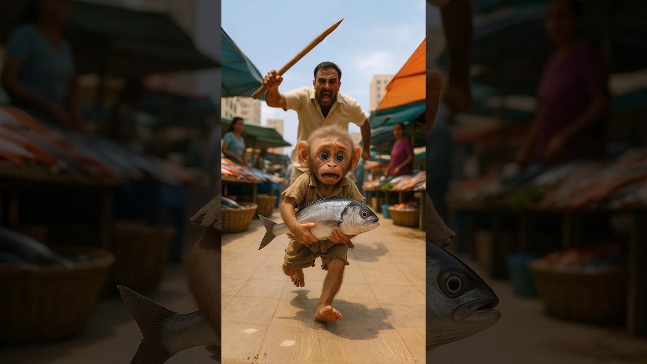 poor baby monkey Rio emotional 😭 Fish story ❤️