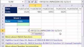 Excel Magic Trick 700: Return Every Other Cell (Cell Reference That Skips Columns) INDEX Function