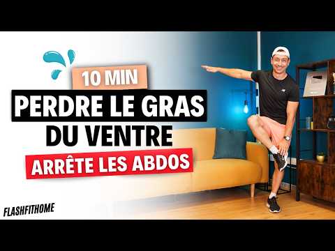 💦 10 Min - LOSE BELLY FAT FAST 😍 Stop doing crunches 😱⛔ Maxime CABURET - FlashFitHome