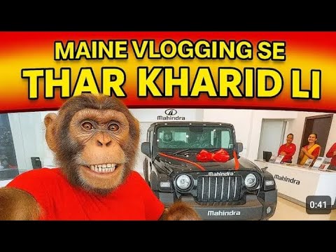 Finally! Maine vlogging se Thar kharid lee monkey Thar vlog 😔|| Ai monkey video|| Ai @albert_cancook