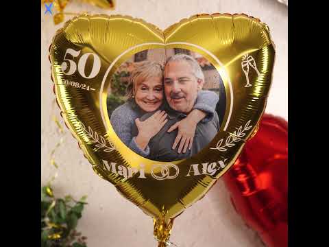 Personalised heart foil balloon 45 cm. Personalised heart foil balloon 45 cm.