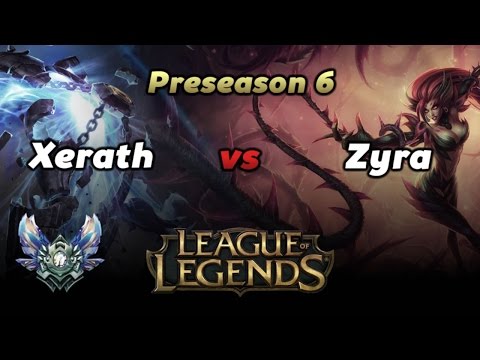 League of Legends - Xerath vs Zyra Preseason 6 Diamond Mid Gameplay