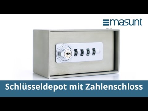 Edelstahl Schlüsselkasten mit Zahlenschloss für Außenbereich - Video Vorschau