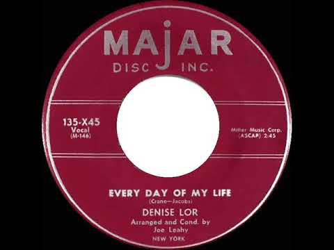 1st RECORDING OF: Every Day Of My Life - Denise Lor (1955)