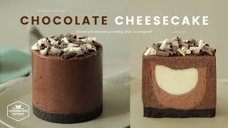 노오븐! 레이어 초콜릿 치즈케이크 만들기 : No-Bake Layer Chocolate Cheesecake Recipe : チョコレートチーズケーキ | Cooking ASMR
