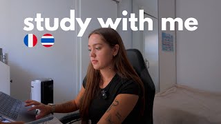 study French & Thai with me ⭐️ intense study day