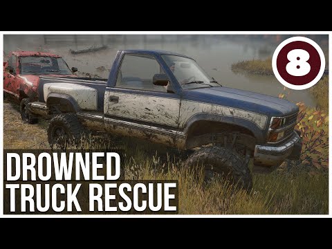 Drowned Scout Truck Rescue | SnowRunner Career | Episode 8 - Michigan