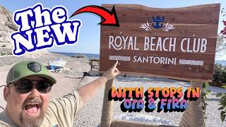 I Tried the BRAND NEW Royal Caribbean Royal Beach Club in Santorini, Greece with stops in Oia & Fira