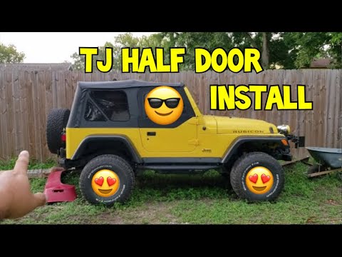 jeep HALF DOOR install with SMITTYBILT uppers and frames TJ WRANGLER