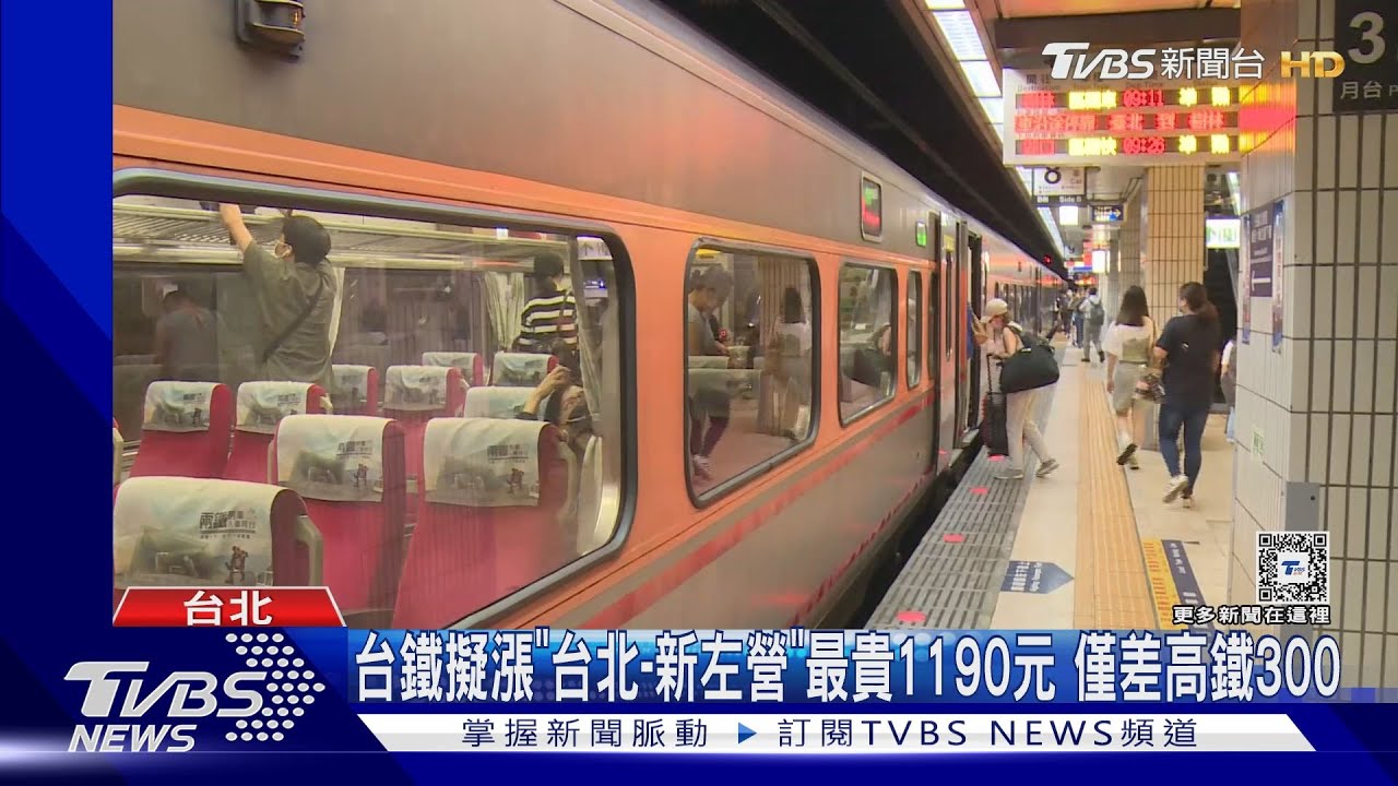台鐵擬漲「台北-新左營」最貴1190元 僅差高鐵300