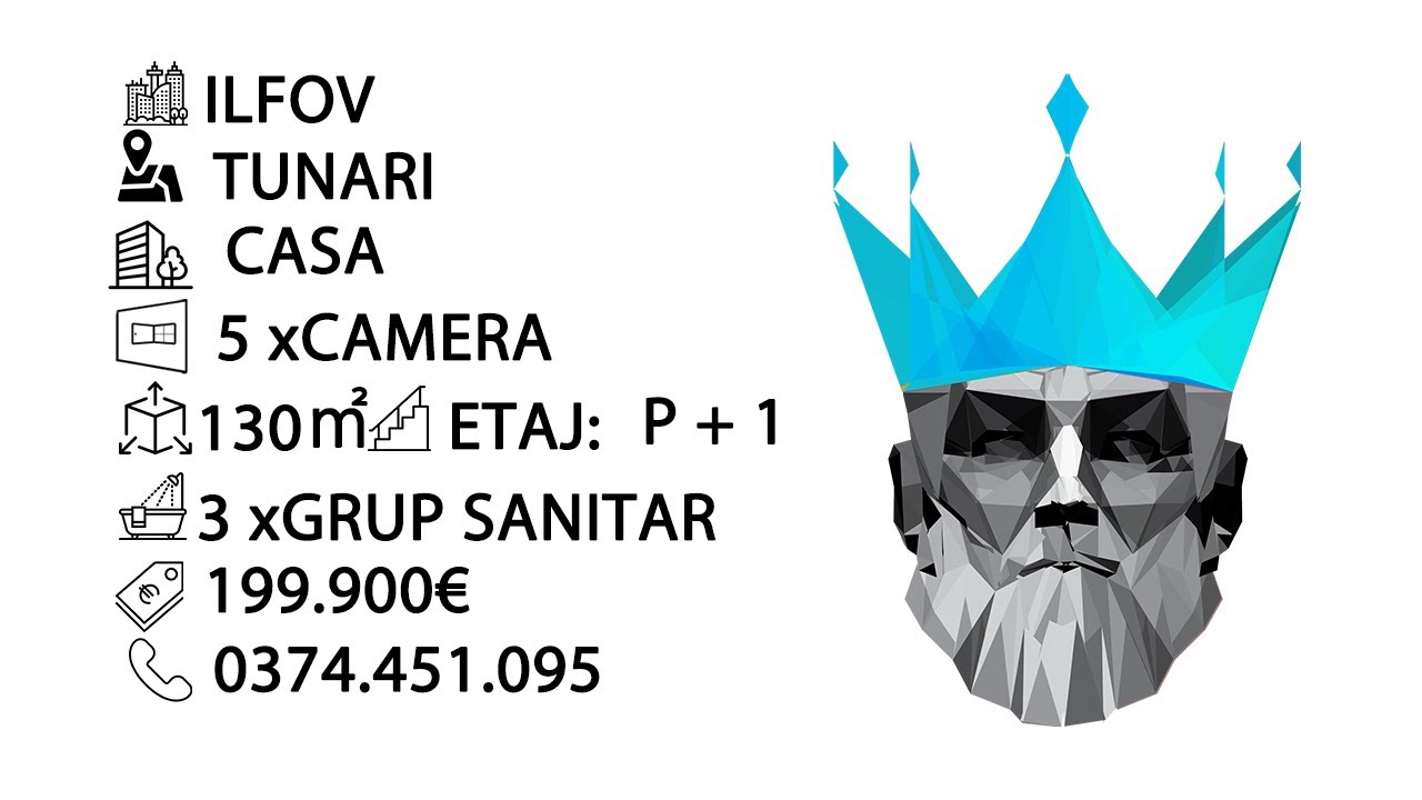 Tur video Tunari | Vila 5 Camere | balcon | Încălzire pardoseala  | Nemobilat/neutilat 