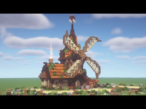 Minecraft | How to Build a Fantasy Windmill House (Tutorial)