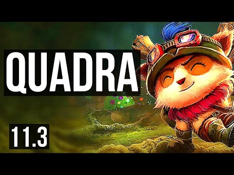 TEEMO vs MAOKAI (TOP) | Quadra, 700+ games, Rank 9 Teemo, 16/3/3, 1.0M mastery | BR Master | v11.3
