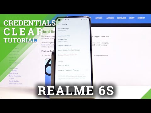 How to Clear Credentials in REALME 6s - Delete Certificates and Licences