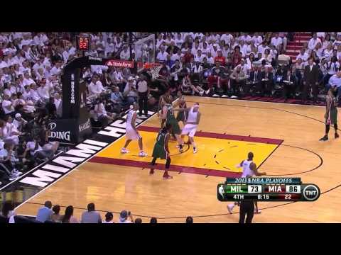 Chris Andersen 10 points (sick putback dunk) vs Bucks full highlights (GM1 NBA Playoffs) 04/21/13 HD