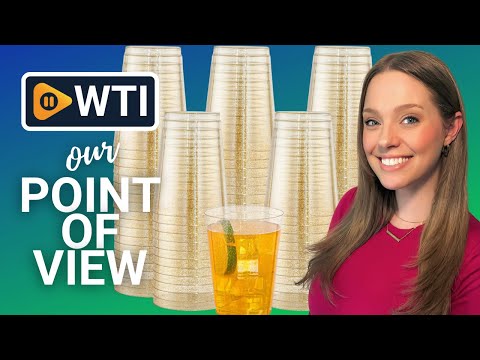 Gold Glitter Plastic Cups - WTI product video review