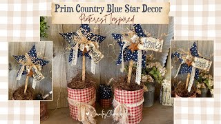 🇺🇸🌟 Prim Country Blue Star in Tin Can Project