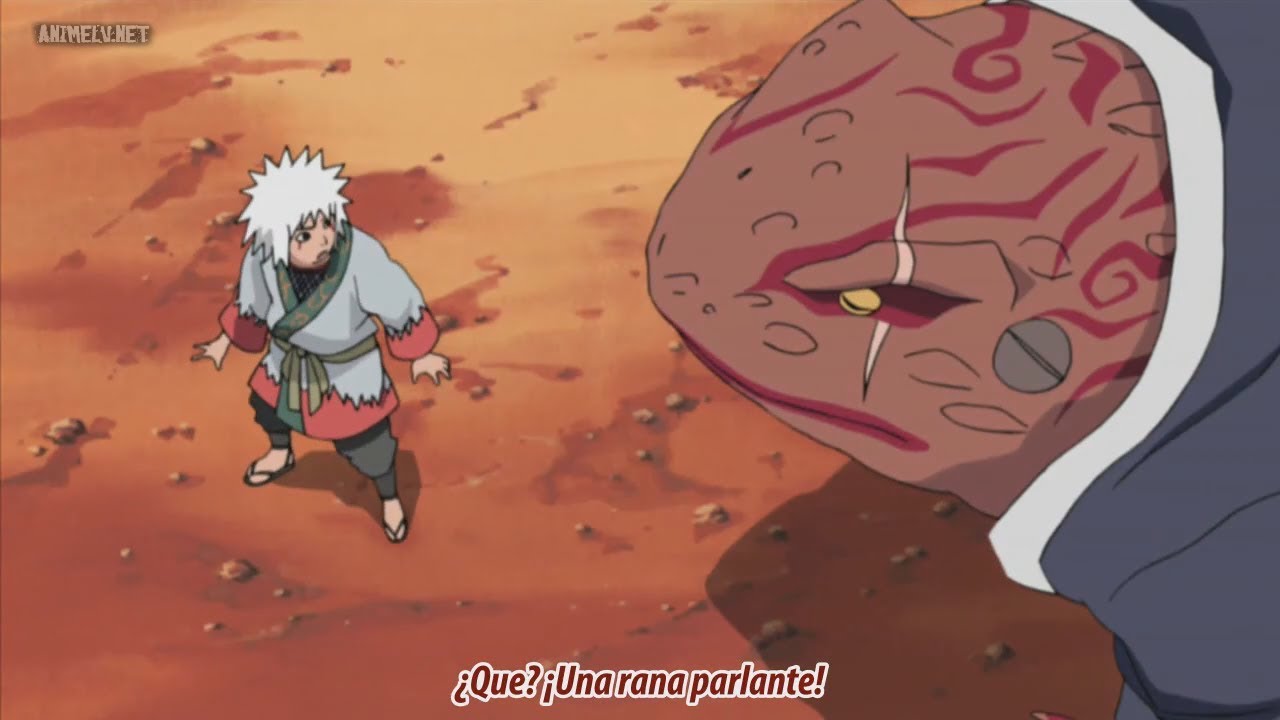 JIraiya conoce a Gamabunta | Naruto Shippuden | Sub español
