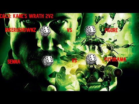 C&C3: Kane's Wrath 2v2 -Bikerushownz  & Senna vs. Figure  &  Futurama