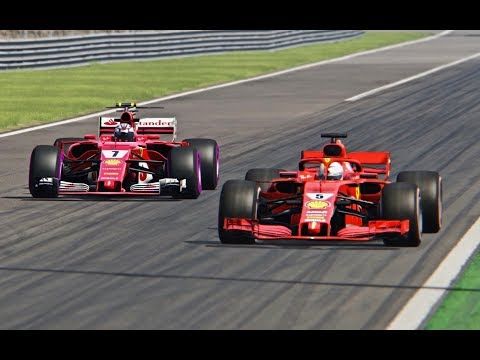 Ferrari F1 2018 vs Ferrari F1 2017 - Monza