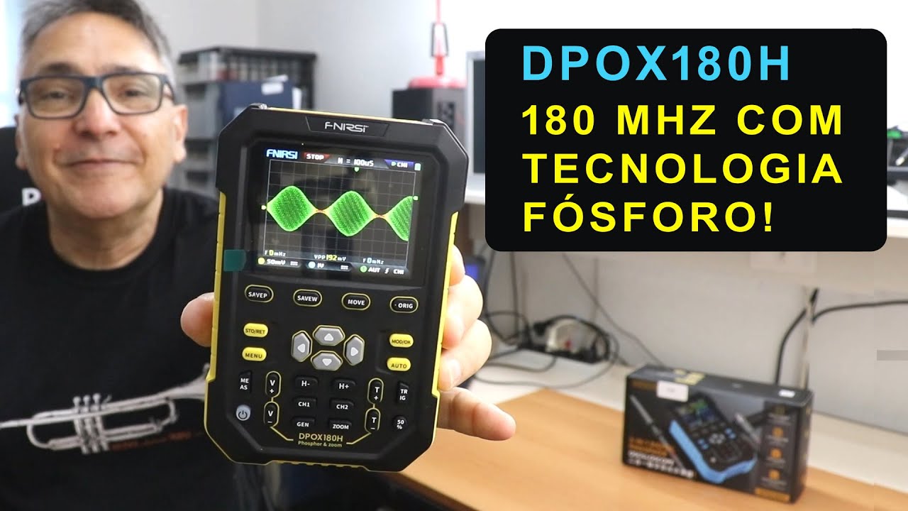 Fantástico DPOx180H - Um osciloscópio Portátil de 180 Mhz com tecnologia de Fósforo