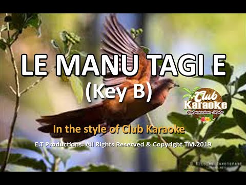 LE MANU TAGI E (Samoan Karaoke) 2019...Key B