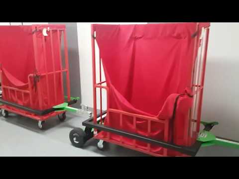 Sitecraft Tugger Train System - Moving Hospital Linen Trolleys