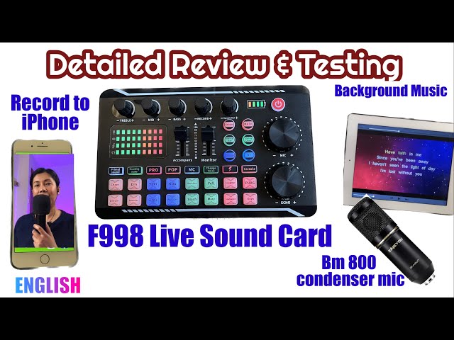 Vídeo relacionado con Sound Card - External Audio Interface Hub, Streaming Voice Changer, Interactive Sensitive Touch Panel, Real Time Vocal Monitoring Buffer, Studio Recording Equipment for Content Creator