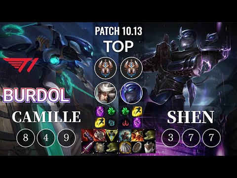 T1 Burdol Camille vs Shen Top - KR Patch 10.13