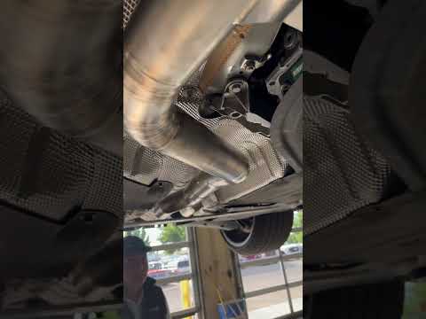 Titanium exhaust install on a Supra