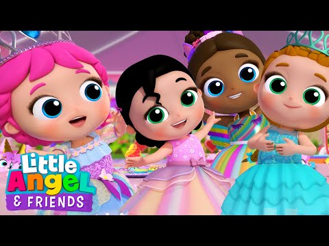 Jill's Princess Birthday Party | Spa Song | Little Angel And Friends Kid Songs