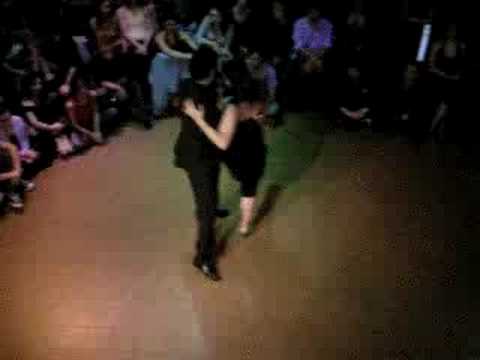  Milena Plebs  and  Demián García  are  dancing  to  the  tango  "  La Gayola  "