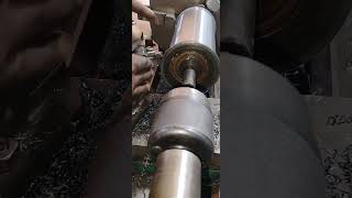 2 nd roller turning process on lathe machine