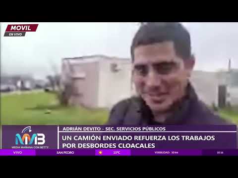 Refuerzan los trabajos por desbordes cloacales con un camión prestado