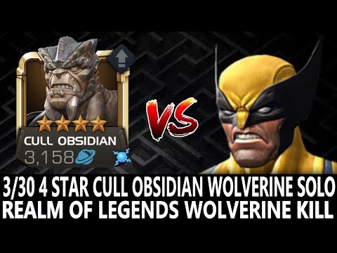 3/30 4* Cull Obsidian Solo KO's Wolverine RoL - Marvel Contest of Champions