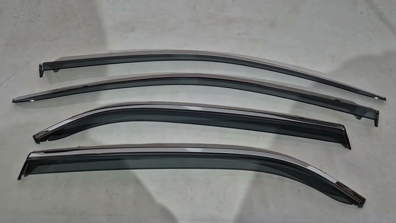 Ветровики с хромированным молдингом Niken Luxury (4 шт) Video 1