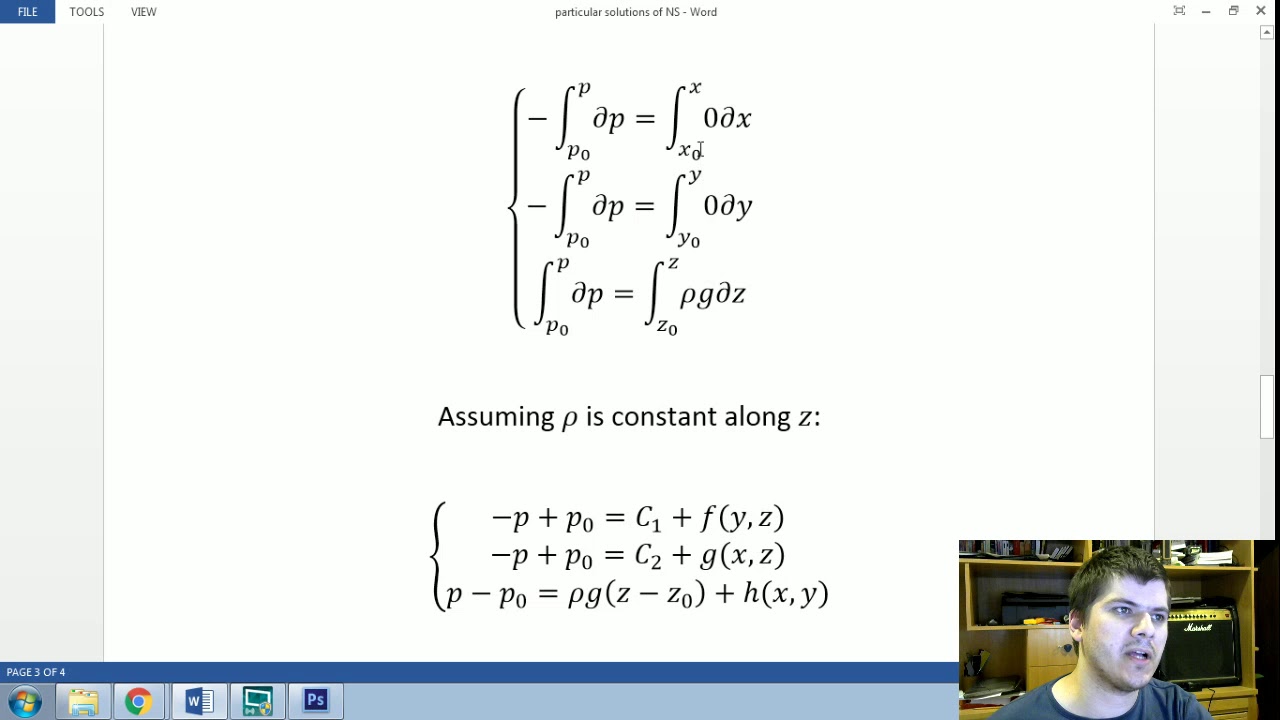 The fundamental equation of Hydrostatics